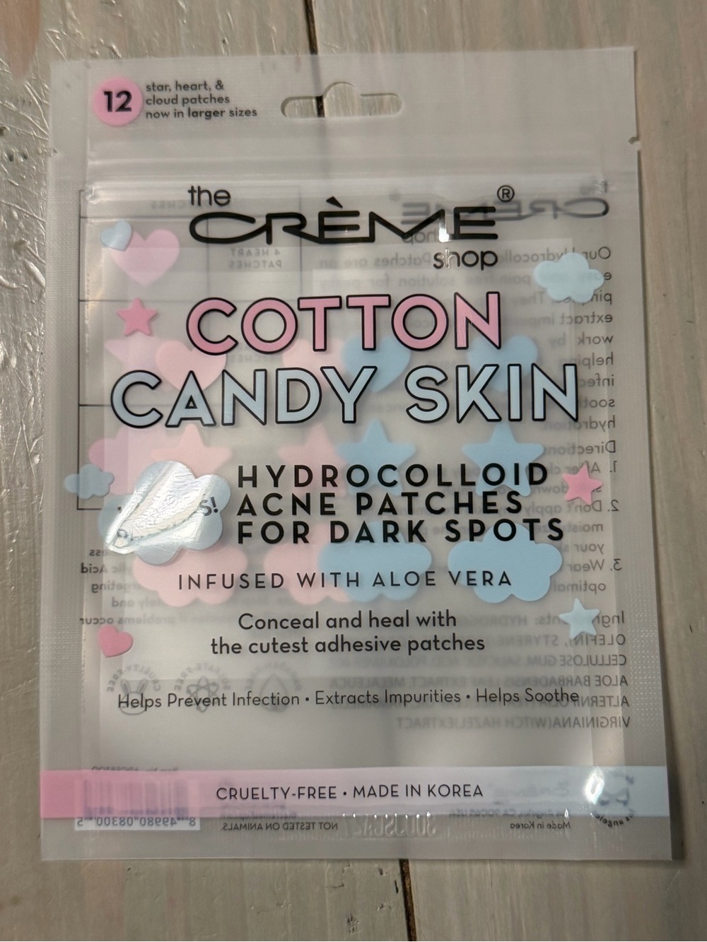 The Crème Shop Cotton Candy Skin Hydrocolloid Acne Patches - Pink & Blue